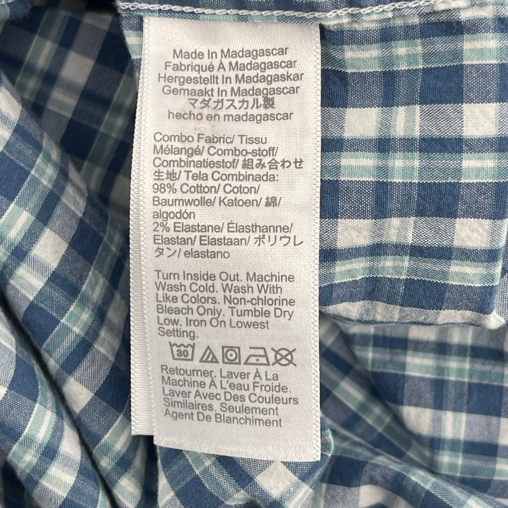 J Crew Mens Slim Untucked Flex Washed Plaid Button Down Shirt‎ XL - Picture 6 of 7